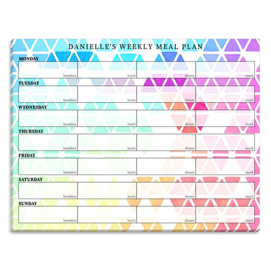 Colorful Geometric Meal Planner